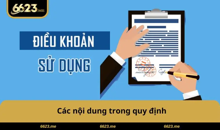 Các nội dung trong quy định