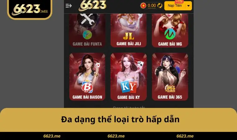 Đa dạng thể loại trò hấp dẫn