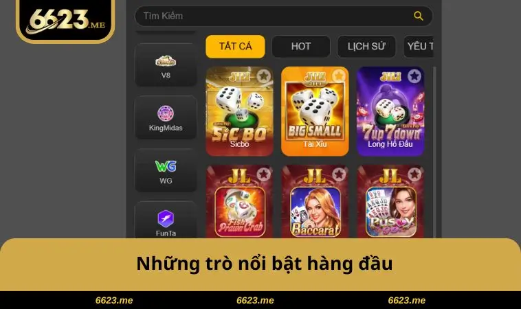 Những trò nổi bật hàng đầu